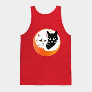 Handsome two cats in circle Tank Top